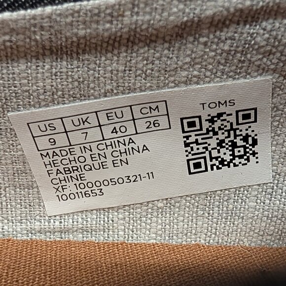 TOMS Classic Rope Sole Alpargata in Chambray Black Dot - NWT - Picture 2 of 16